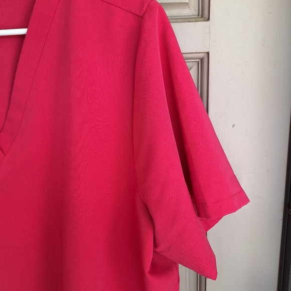 Mandala Pink V-Neck Scrub Top Sz2XL Pockets Pretty - Picture 4 of 6